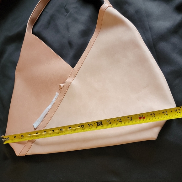 Ulta Beauty Blush Pink Asymmetrical Faux Leather Tote Shoulder Bag, Zip Pocket - Picture 5 of 5